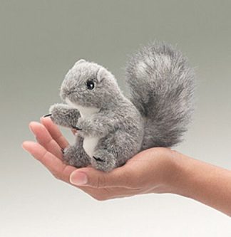 folkmanis Mini Gray Squirrel puppet