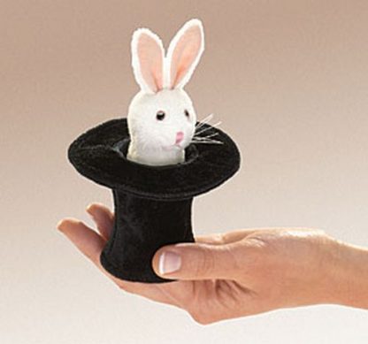 folkmanis Mini Rabbit in Hat puppet