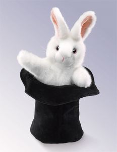 folkmanis Rabbit in Hat puppet